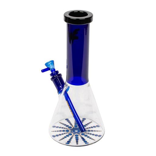 BLUE ALIEN INVASION BEAKER TUBE W/ MOTIF by Red Eye Tek