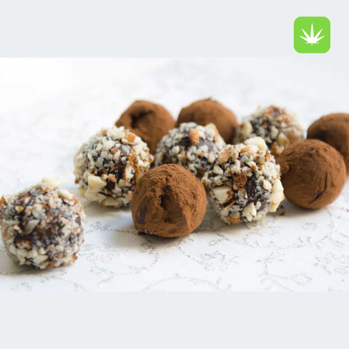 10 Cannabis Dark Chocolate Truffles