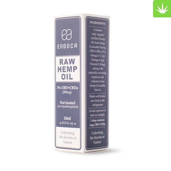 RAW Hemp Oil Drops 300mg CBD + CBDa (3%) - Image 2