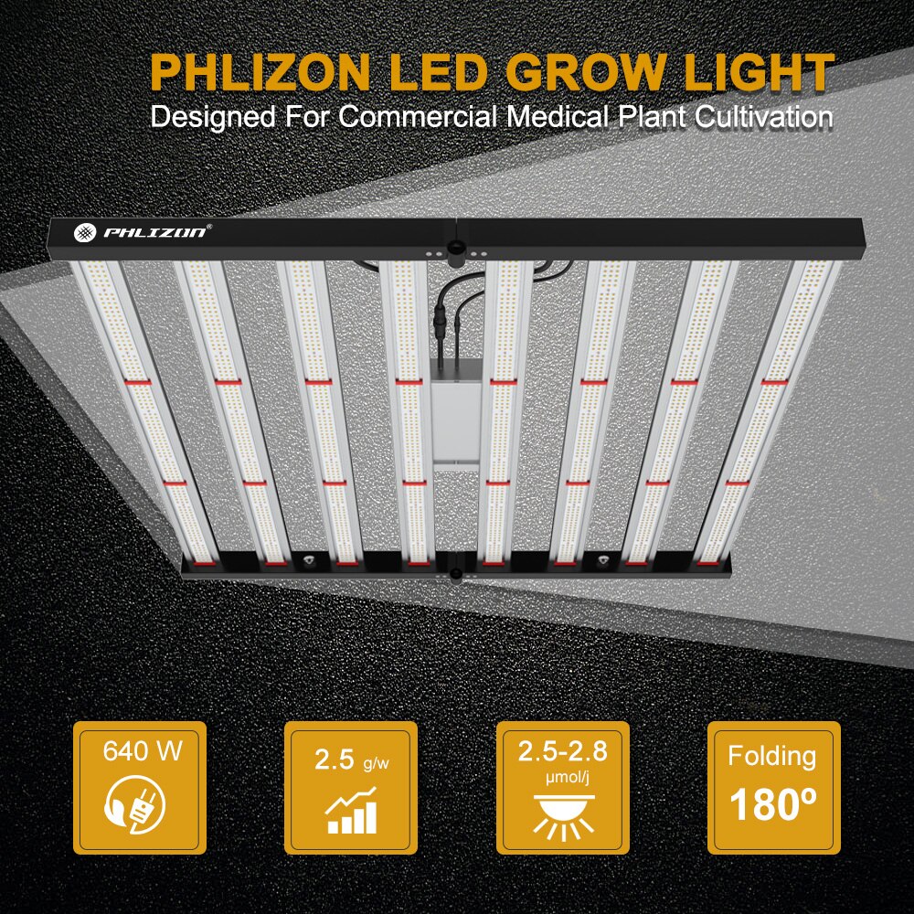 Phlizon Folding 660W Led Grow Light for indoor Growing gavita pro 1650e Led Grow Light for indoor Growing Systems - Image 3